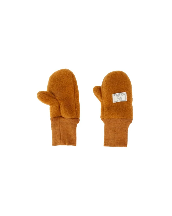 Pickapooh Kinder Fäustlinge Bio-Schurwolle Fleece caramel Gr.3 (bis 4 Jahre)