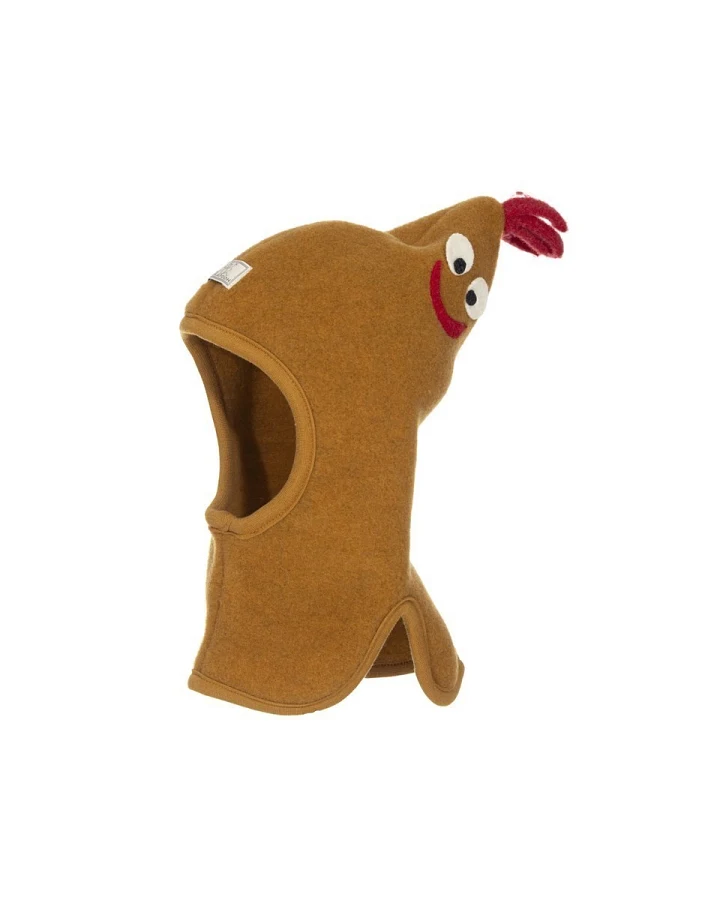 Pickapooh Baby und Kinder Schlupfmütze mit Zipfel Bio-Schurwolle caramel Gr. 52