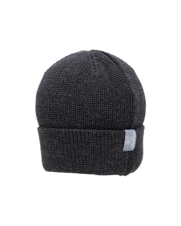 Pickapooh Mütze Wolle Seide Strick schwarz Gr.2 (56-62 cm)