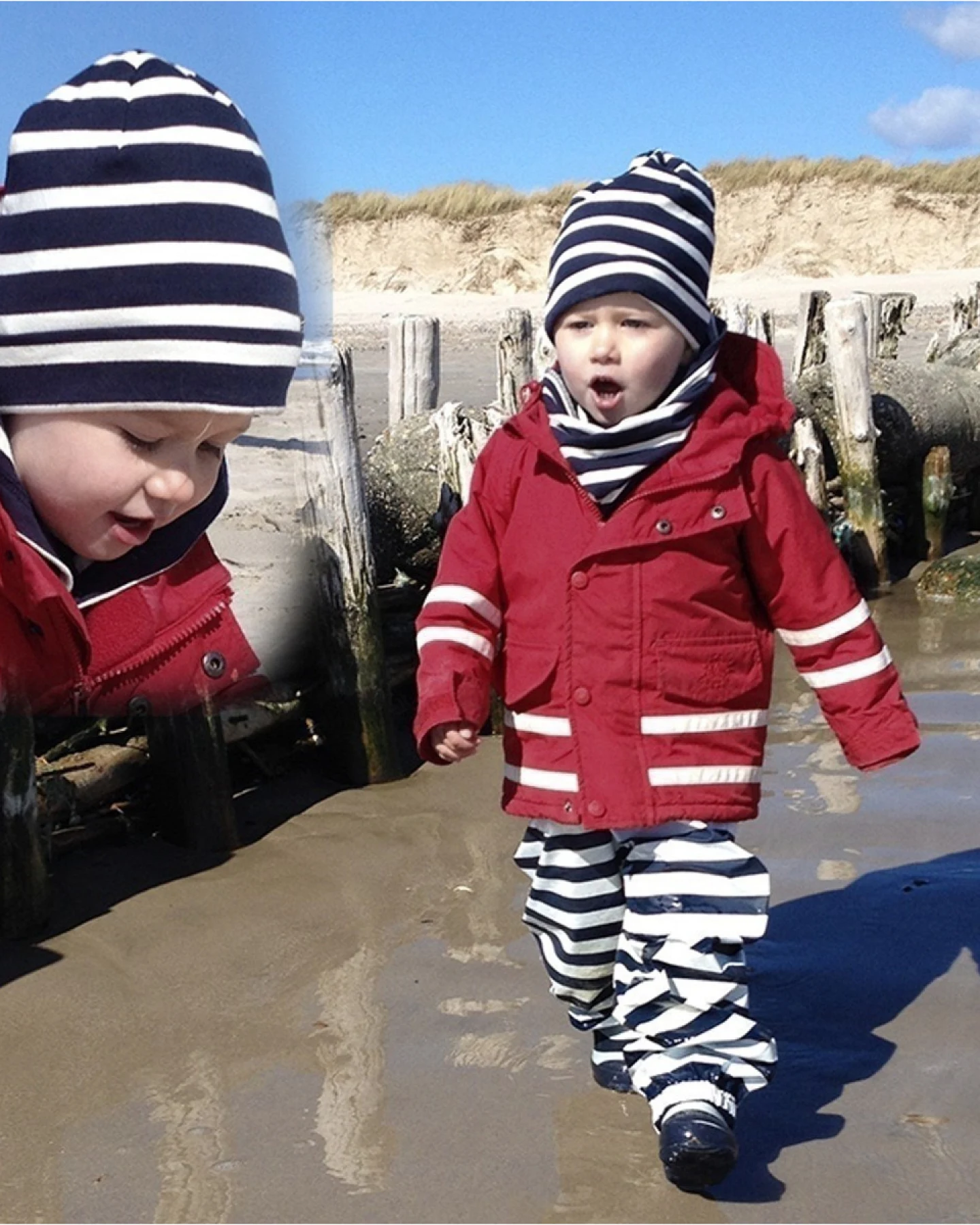BMS Kinder Winterjacke atmungsaktiv und wasserdicht SoftLan rot Gr.98 – Ansicht 2
