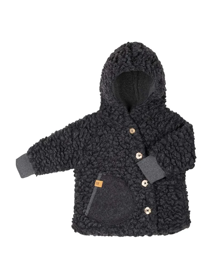 PURE PURE by Bauer Baby und Kinder Kapuzenjacke anthrazit Gr. 98/104