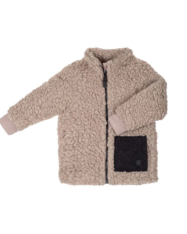 PURE PURE by Bauer Kinder Jacke Bio-Schurwolle Plüsch kaschmir Gr. 86/92
