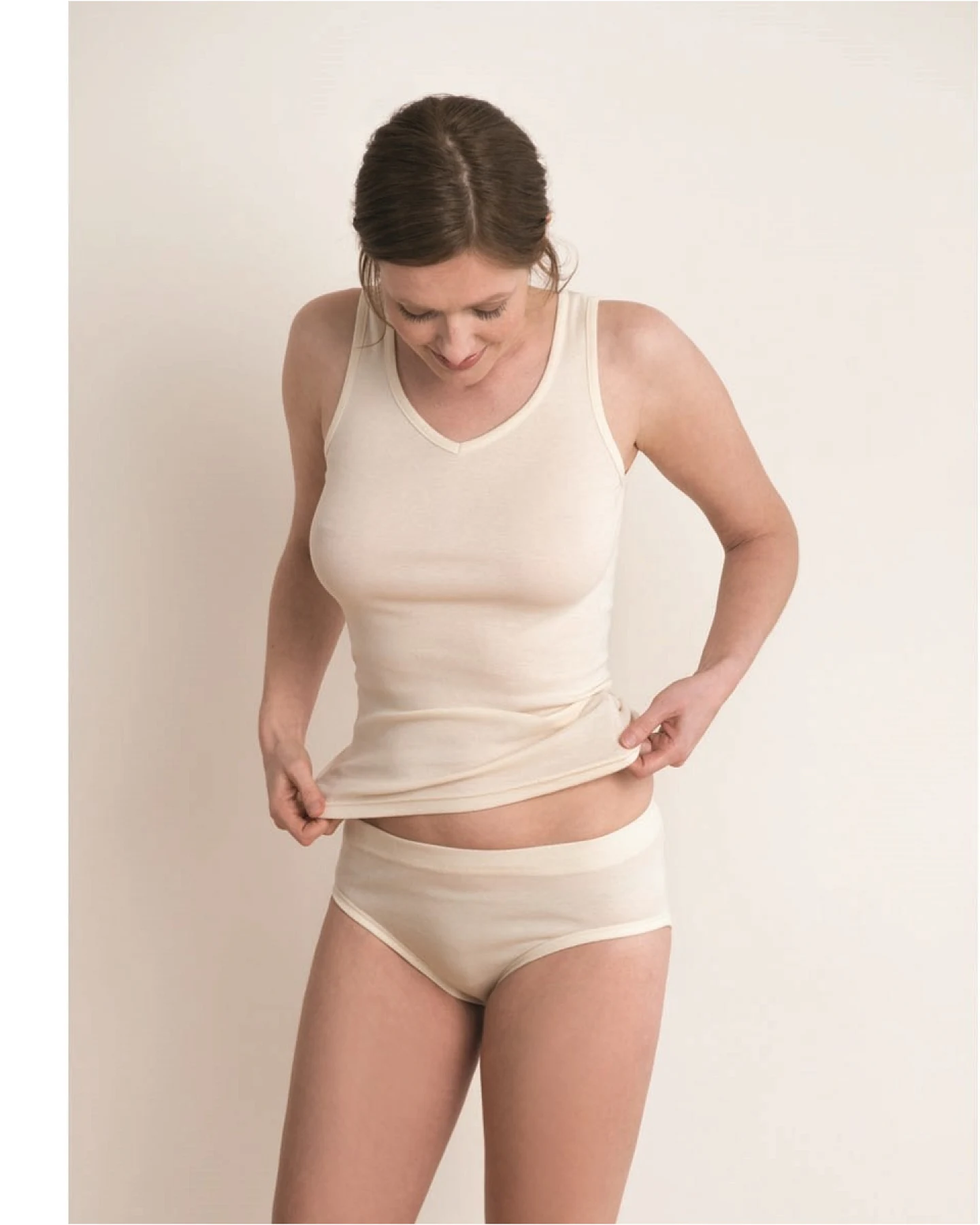 Living Crafts Damen V-Neck-Trägertop "Janine", natural 36/38 – Ansicht 2