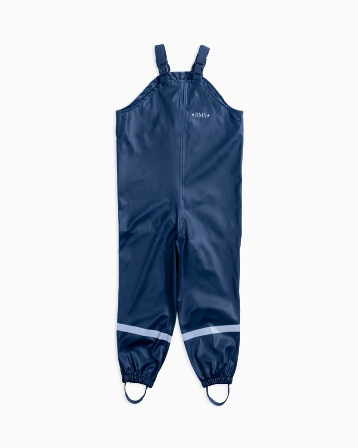 BMS Kinder Buddelhose Regenhose mit Latz Räuberwald SoftSkin marine Gr.86