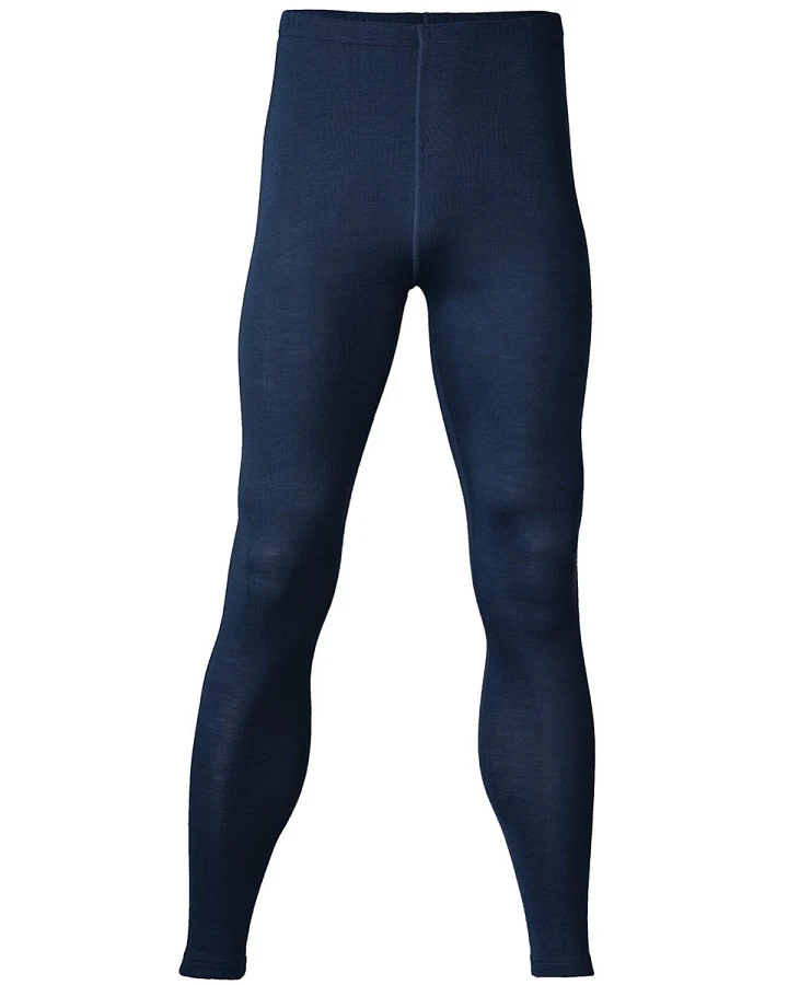 Engel Natur Herren Unterhose lang Wolle Seide marine Gr.50/52