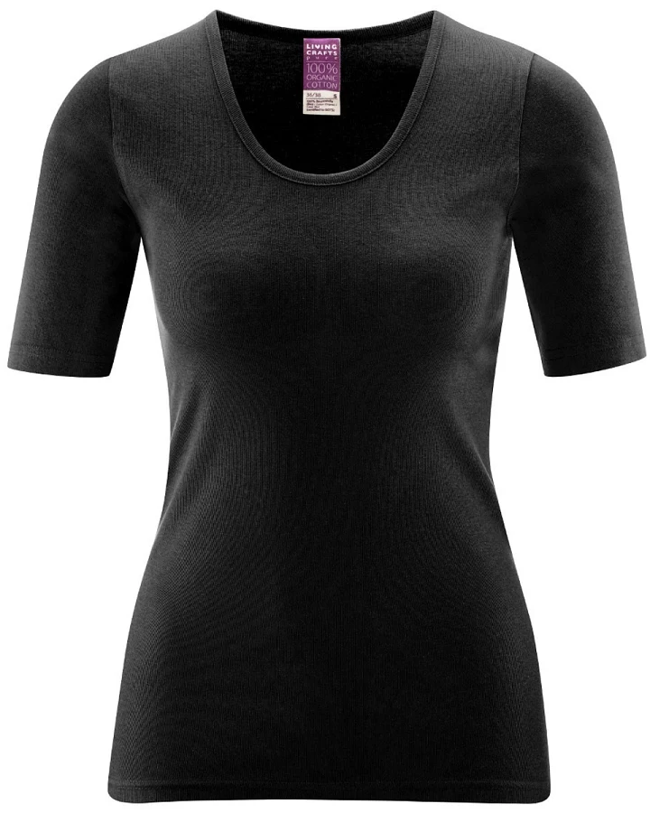 Living Crafts Kurzarm-Shirt "Juliane", black Gr. 36/38