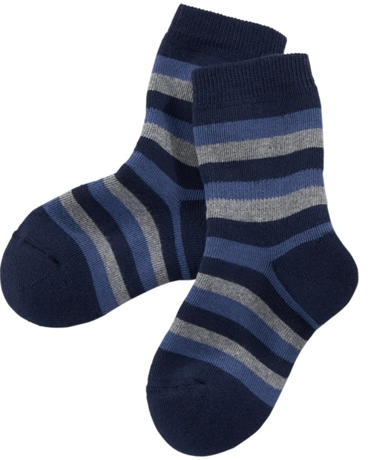 Kinder Vollfrotteesocke marine-jeans-grau Gr. 3-4