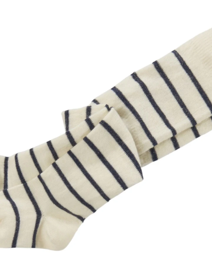 Baby Strumpfhose natur-marine-geringelt Gr. 00