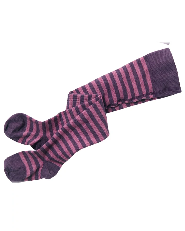 Kinder Strumpfhose brombeere-geringelt Gr.1-2