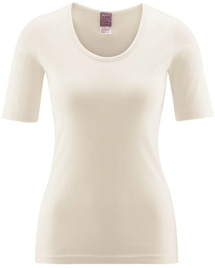Living Crafts Kurzarm-Shirt "Juliane", natural Gr. 40/42