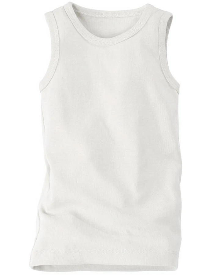 Baby und Kinder Unterhemd Bio-Baumwolle off white Gr. 74/80