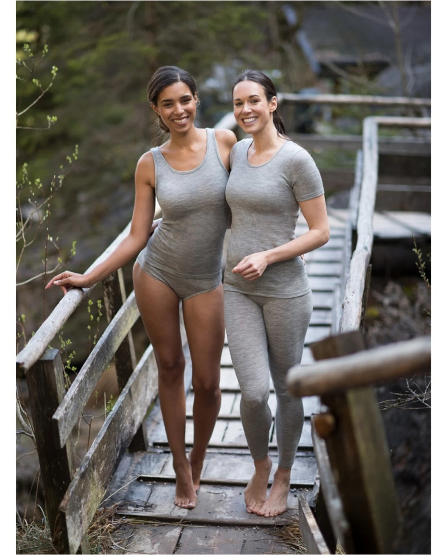 Engel Natur Damen Leggings Wolle Seide hellgrau-melange Gr.34/36 – Ansicht 2