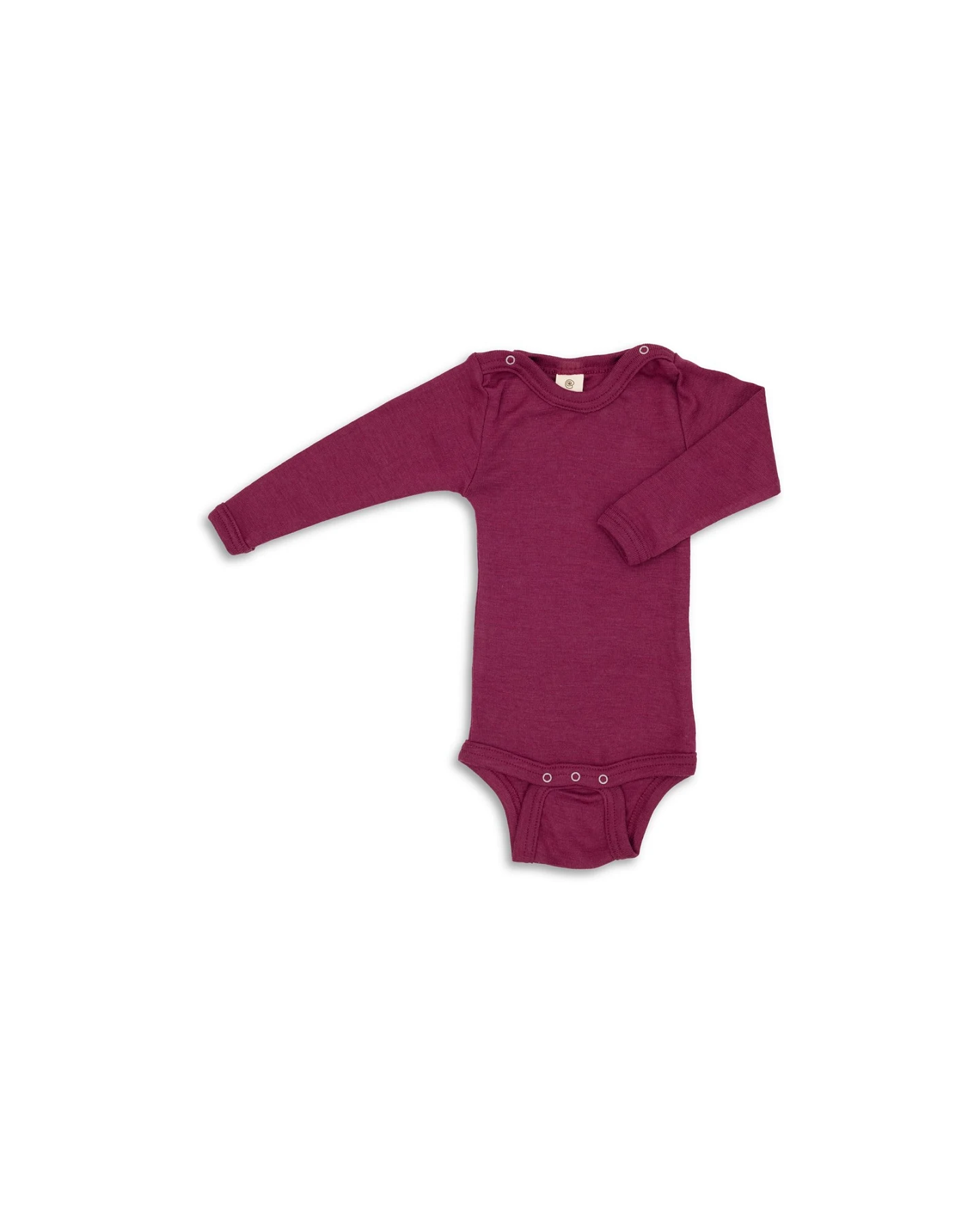 Engel Natur Baby Body Langarm Wolle Seide orchidee Gr.62/68 – Ansicht 2