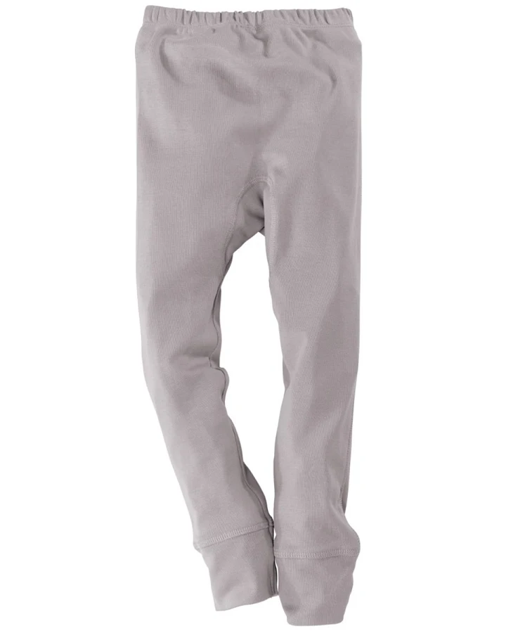Kinder Unterhose lang Bio-Baumwolle grau Gr. 92