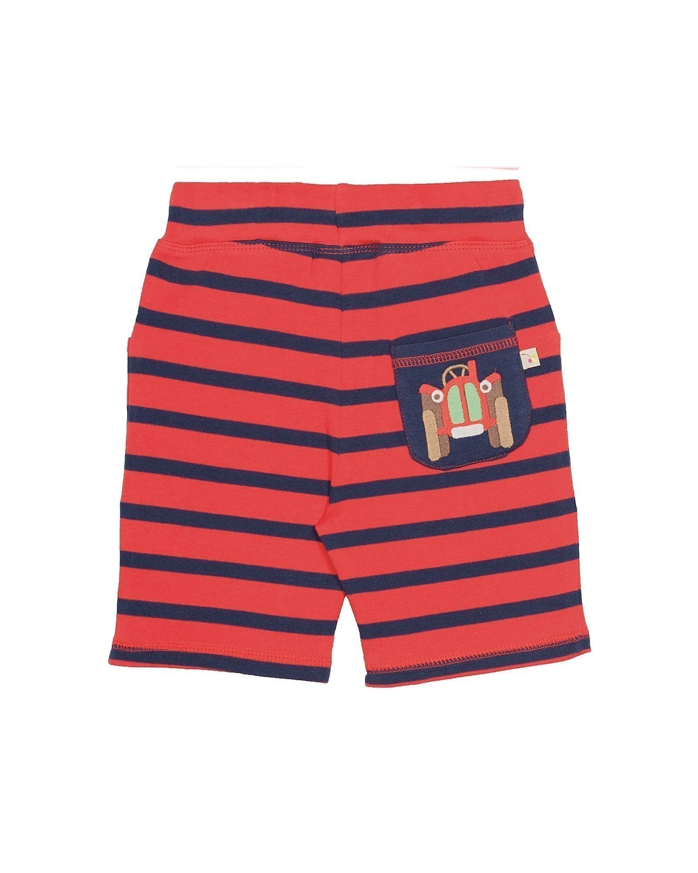 Frugi Baby und Kinder Bermuda rot-blau-geringelt Gr.2 (3-6 Monate) – Ansicht 2