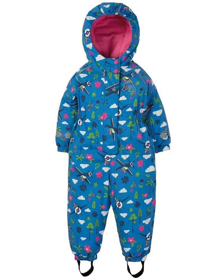 Frugi Kinder Regenazug Overall mit Kapuze, gefüttert Flieger Gr.6 (2-3 Jahre)