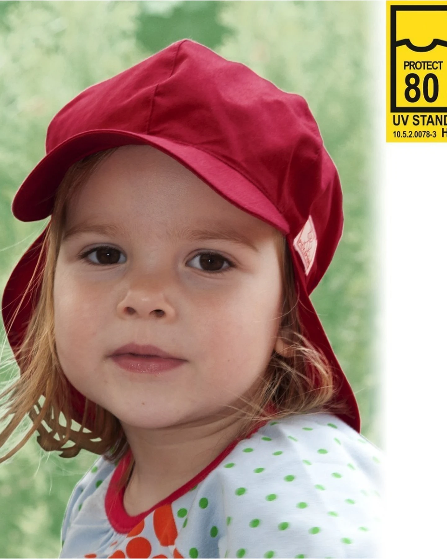 Pickapooh Baby und Kinder Mütze UV-80 rot Gr.52 – Ansicht 2