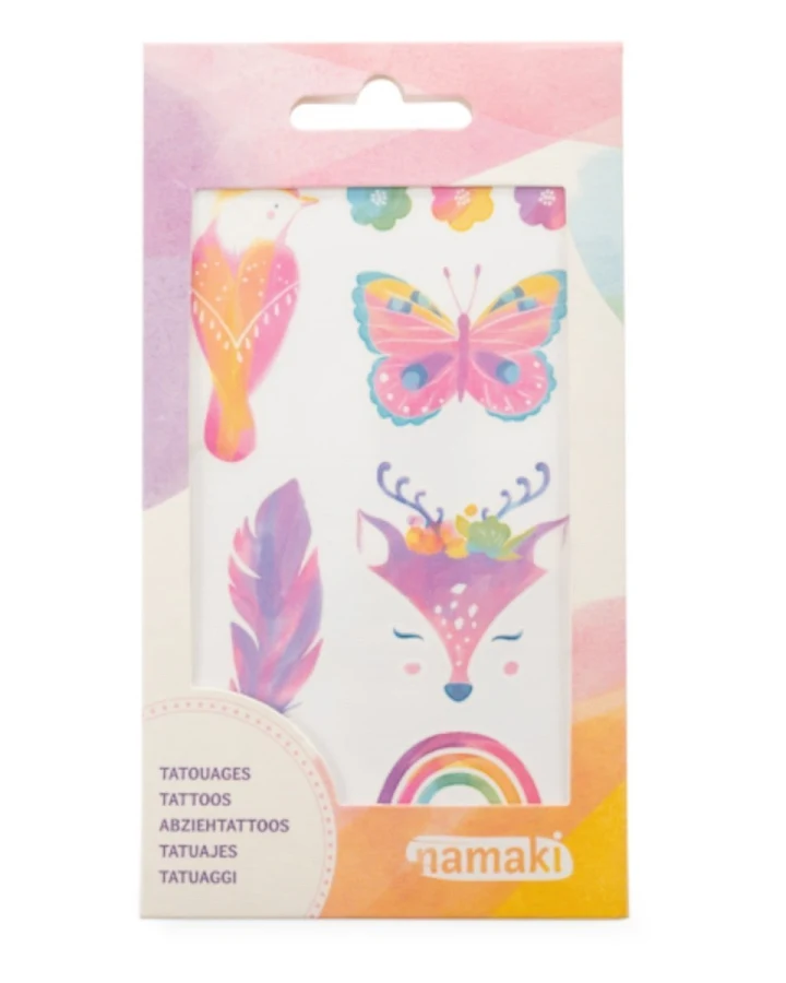 Bio Kindertattoos Märchenwelt, 2 Blatt pro Set 8,50 x 15 cm, 2 Blatt pro Set