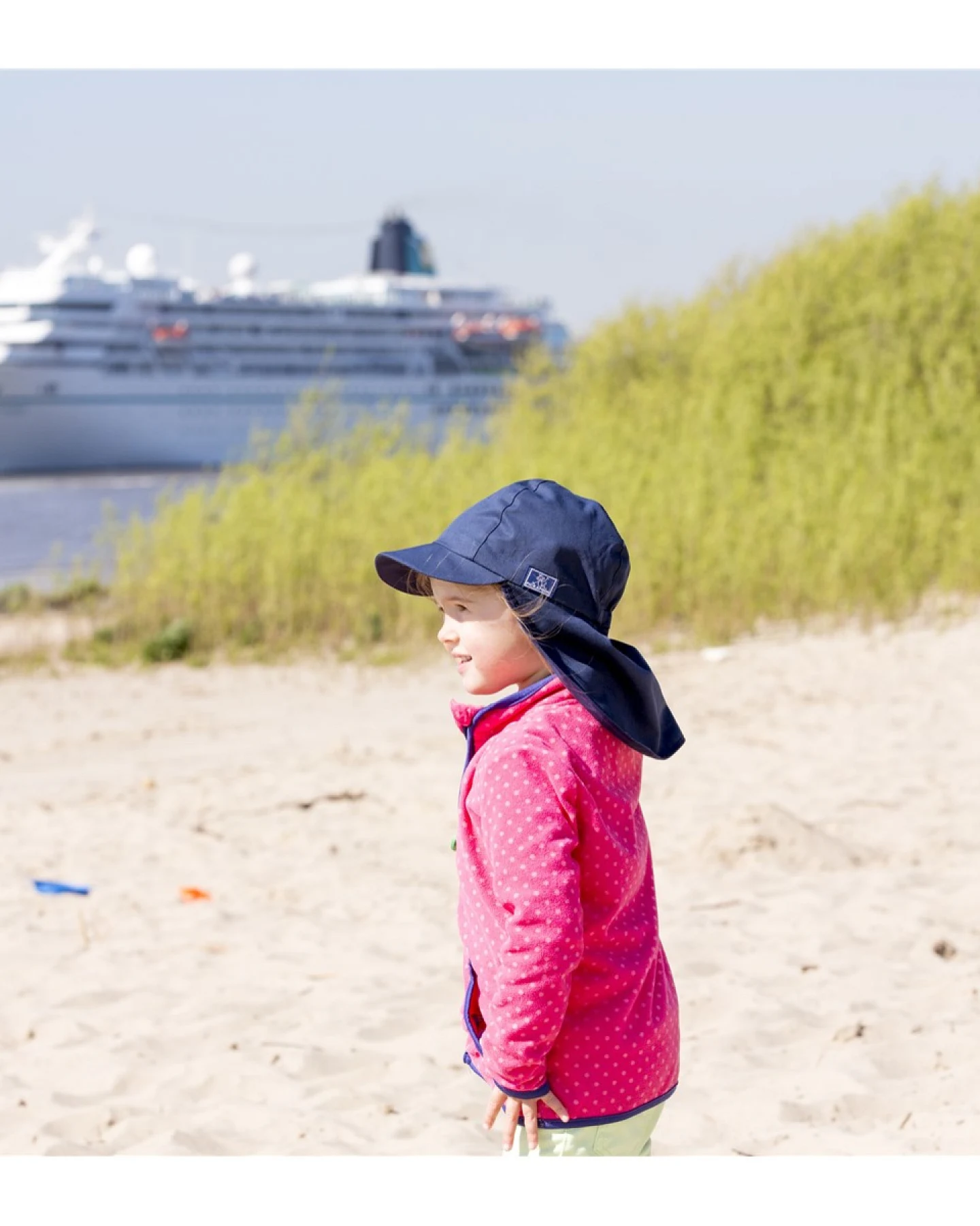 Pickapooh Kinder Sonnenschutz Mütze Legionär UV-80 Marine Gr.52 – Ansicht 2