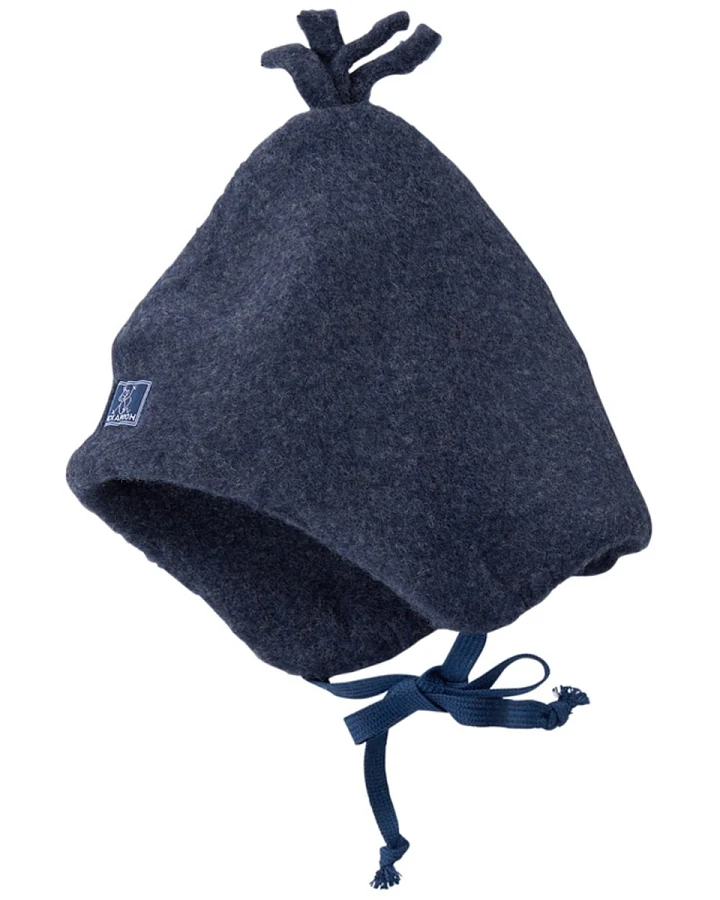 Pickapooh Baby und Kinder Mütze Bio-Schurwolle Fleece marine Gr.44