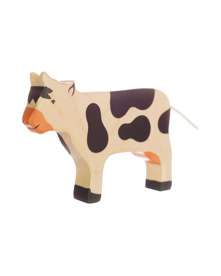 Holztiger Holzfigur "Kuh, stehend" Auf dem Bauernhof Maße 17,5 x 2,8 x 11 cm