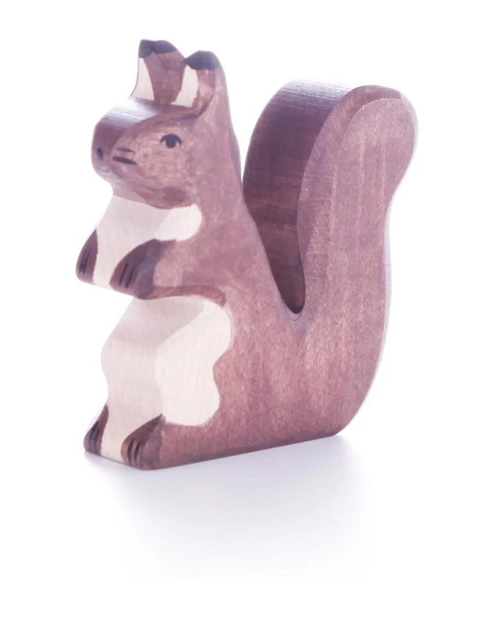 Holztiger Holzfigur "Eichhörnchen, braun" Wald und Wiese Maße 6 x 1,9 x 6,5 cm