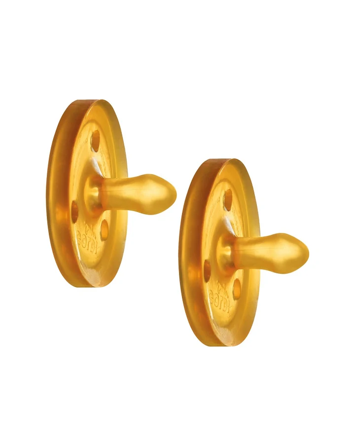 Goldi Beruhigungssauger, Naturkautschuk Schnuller, oval XS, 2er-Set 2 Stück, ab 0 Monaten