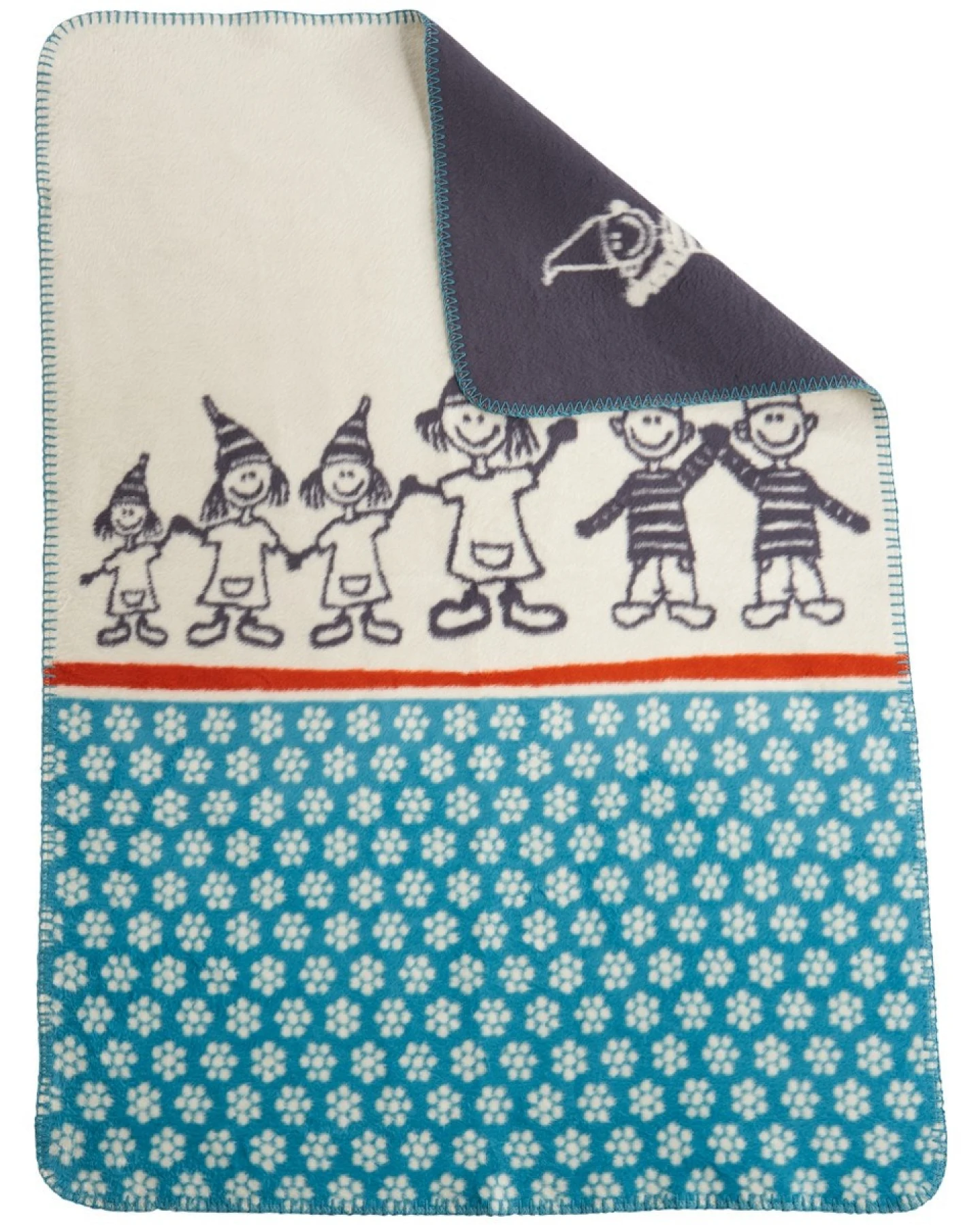 Babydecke Bio-Baumwolle Zwergenbande smaragd Maße 75 x 100 cm – Ansicht 2