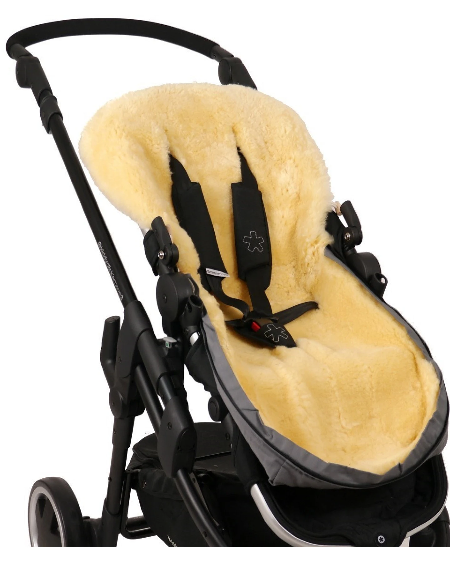 Kaiser Naturfellprodukte Fußsack Kinderwagen Lammfell "NATURA" medizinisch gegerbt anthrazit Länge 90 cm, Breite 45 cm (6-36 Monate) – Ansicht 2