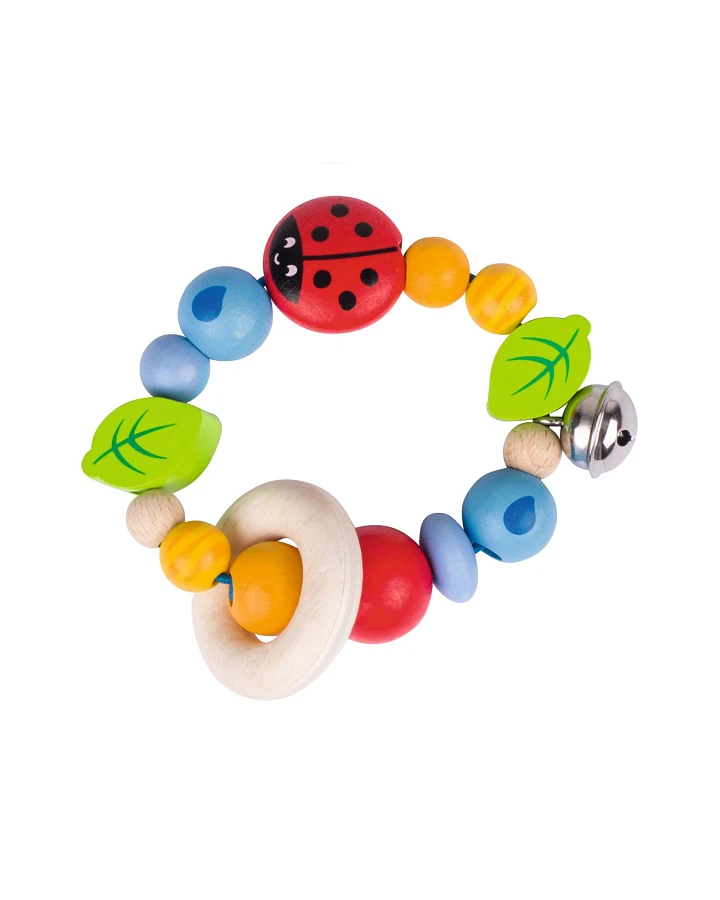goki baby Holzgreifling Marienkäfer Babyspielzeug mit 8 cm Durchmesser