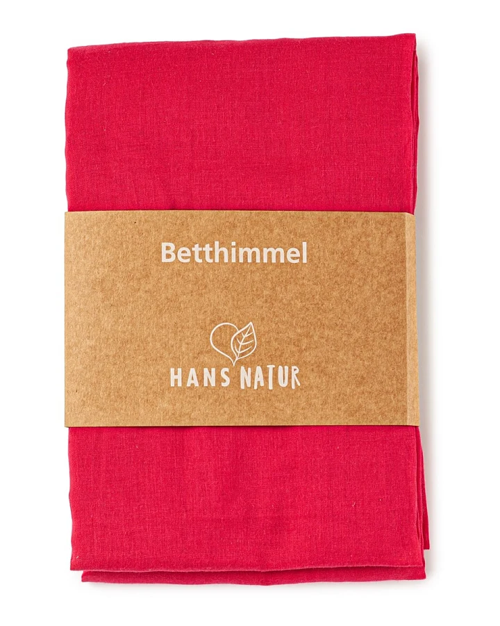 Betthimmel Baldachin Bio-Baumwolle himbeer 115 x 300 cm