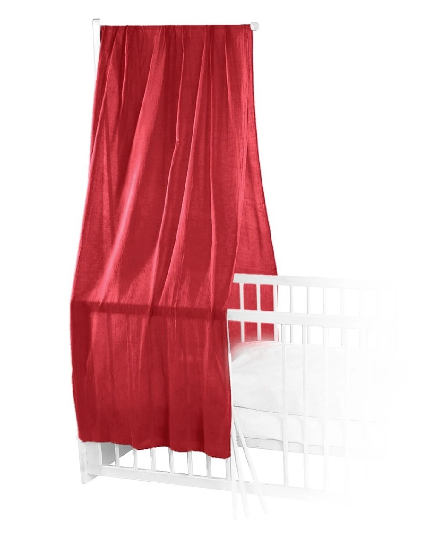Betthimmel Baldachin Bio-Baumwolle himbeer 115 x 300 cm – Ansicht 2