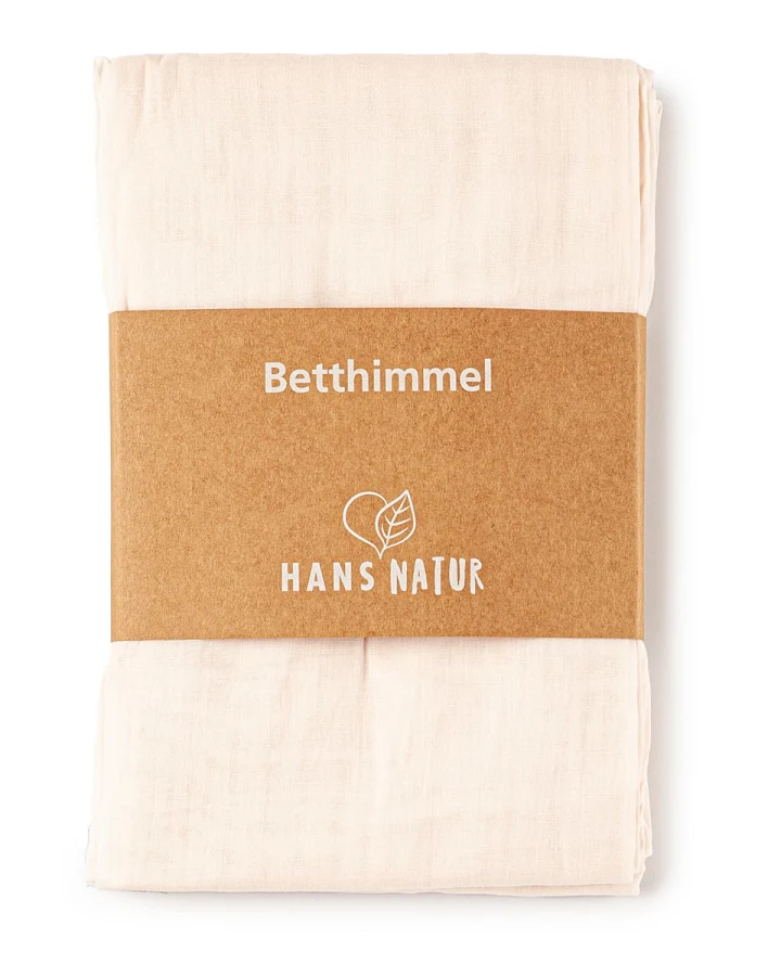 Betthimmel Baldachin Bio-Baumwolle perle 115 x 300 cm