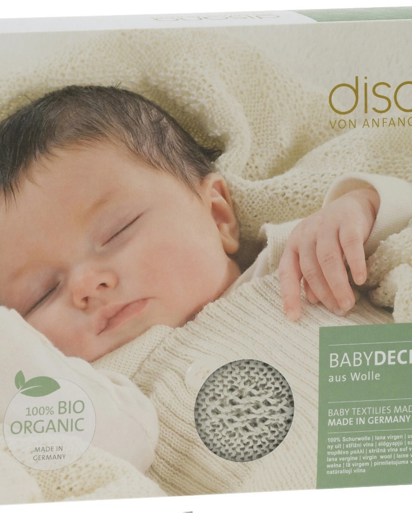 Disana Baby Wolldecke Bio-Merinowolle hellgrau Maße 80 x 100 cm – Ansicht 2