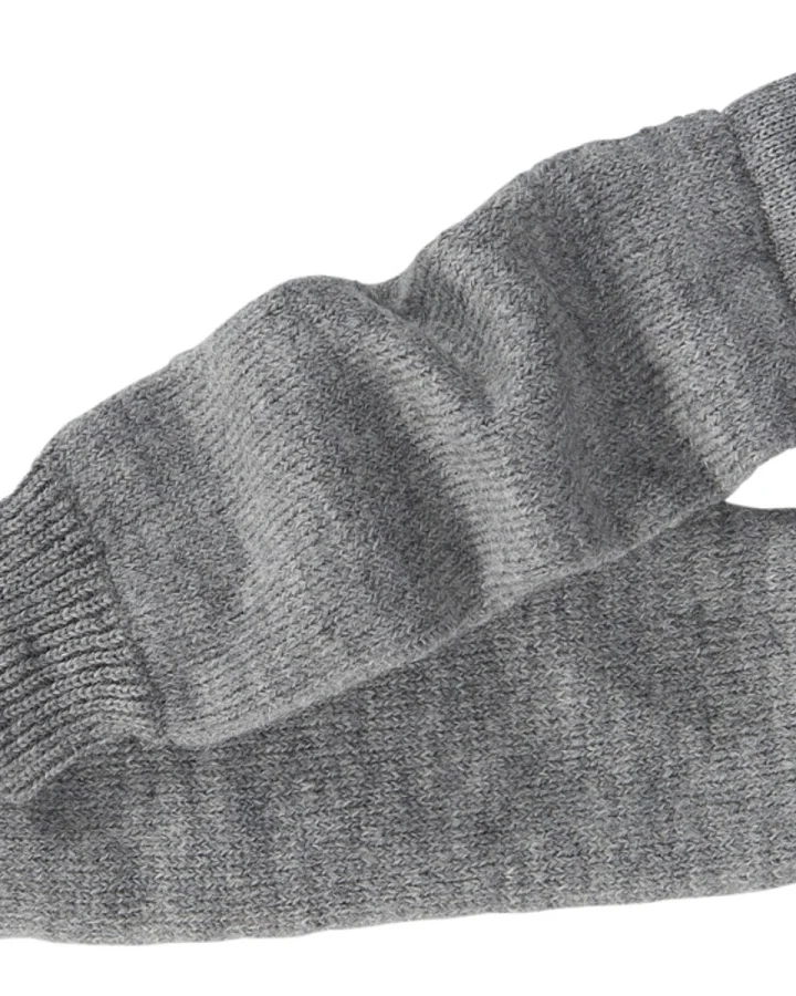 Babystulpen Bio-Schurwolle melange grau one size