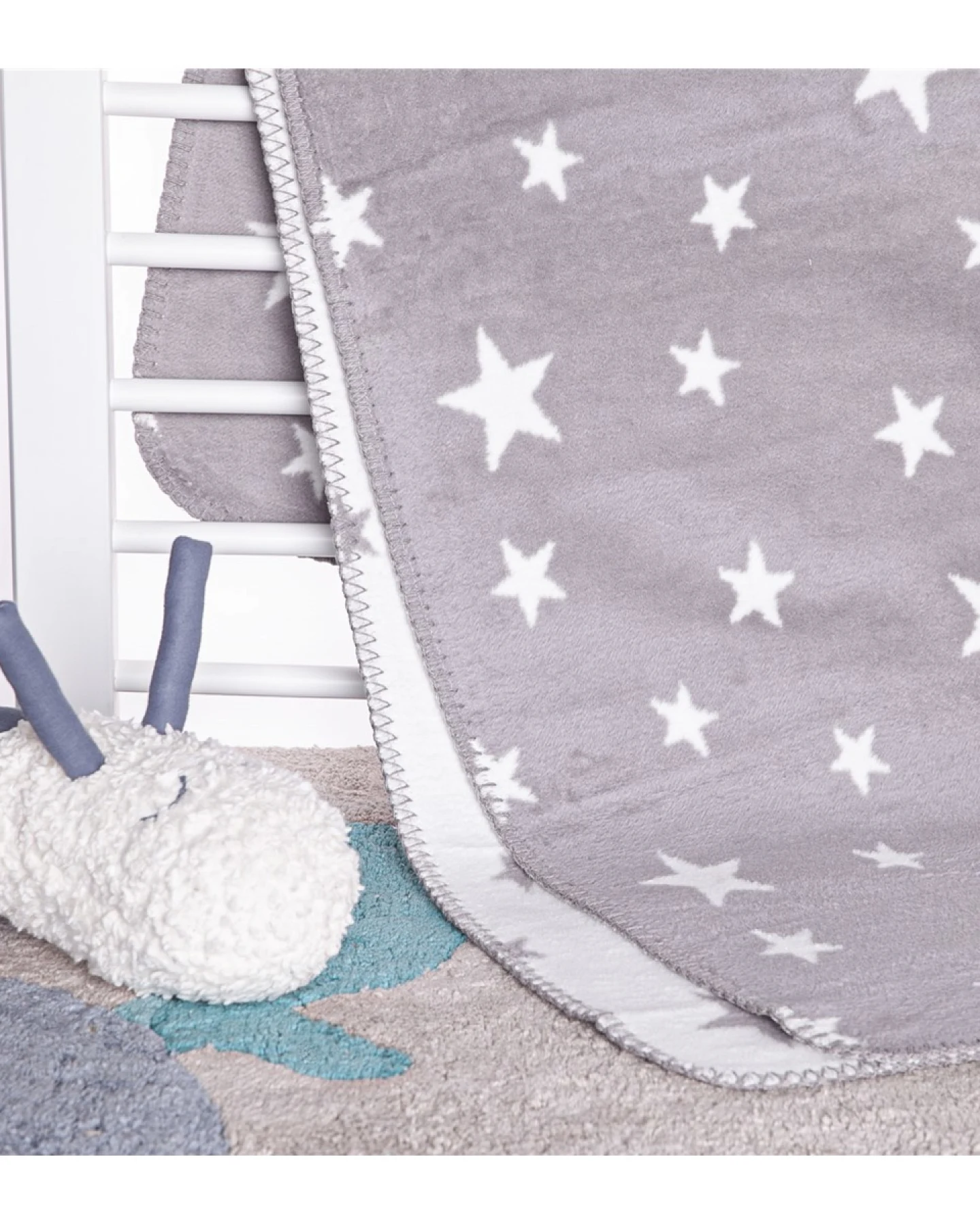 Babydecke Bio-Baumwolle New Stars titan Maße 75 x 100 cm – Ansicht 2
