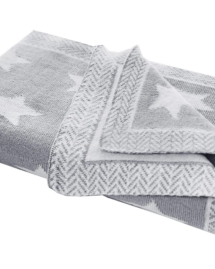 Babydecke Bio-Baumwolle, Sterne grey Maße 80 x 100cm