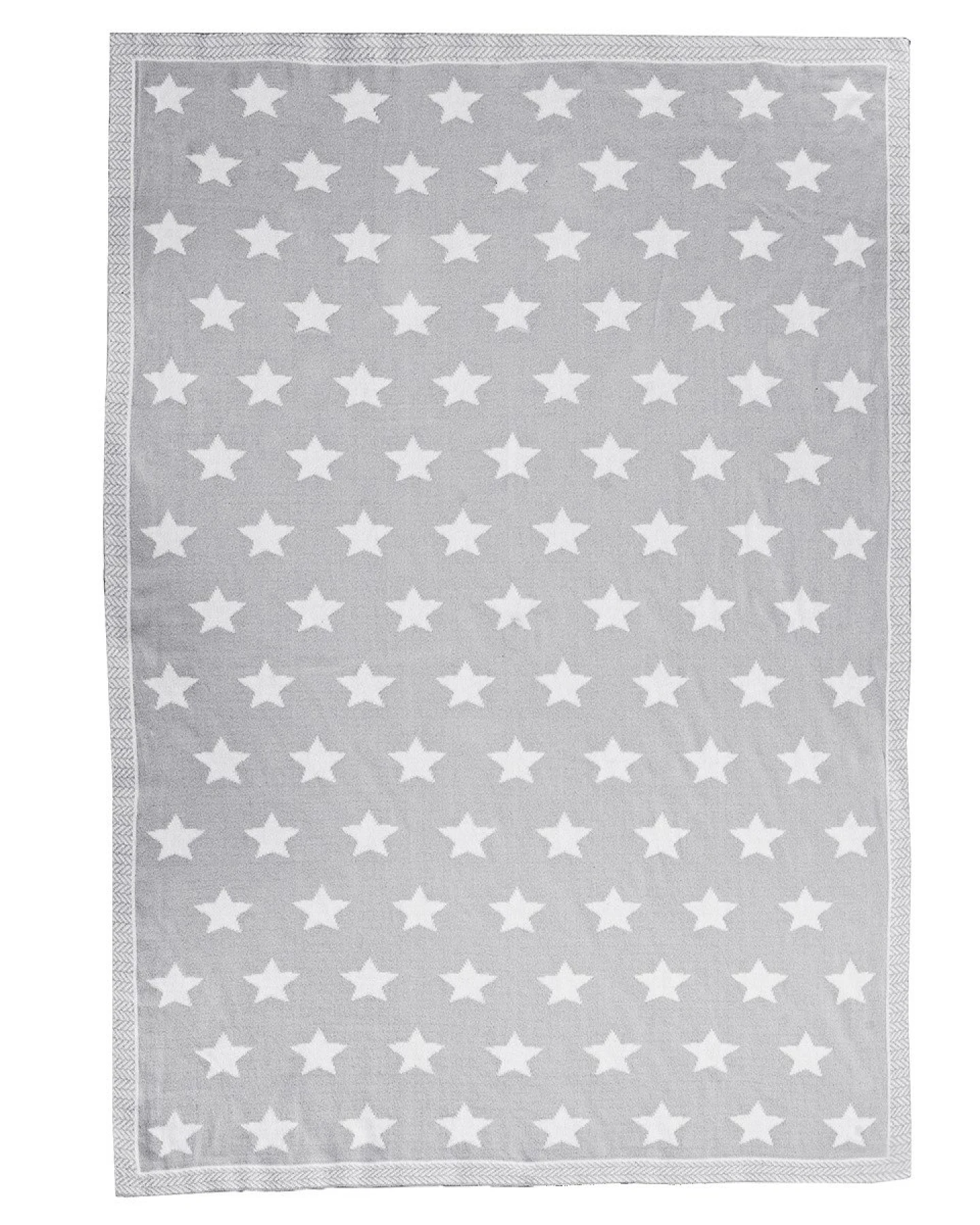 Babydecke Bio-Baumwolle, Sterne grey Maße 80 x 100cm – Ansicht 2