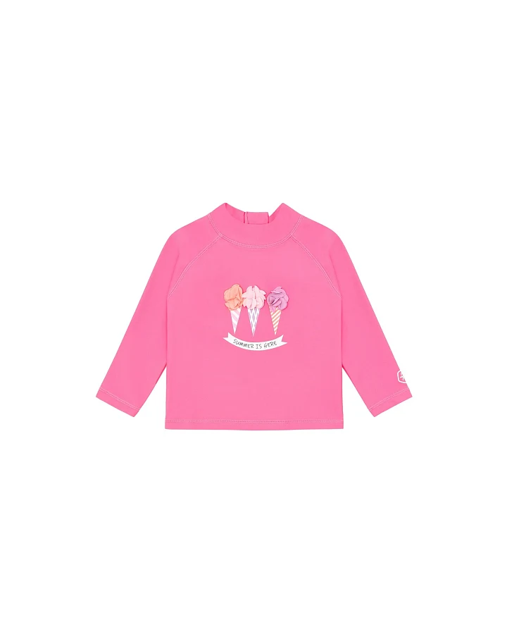 Badeshirt Langarm Pink Lemonade Gr. 74