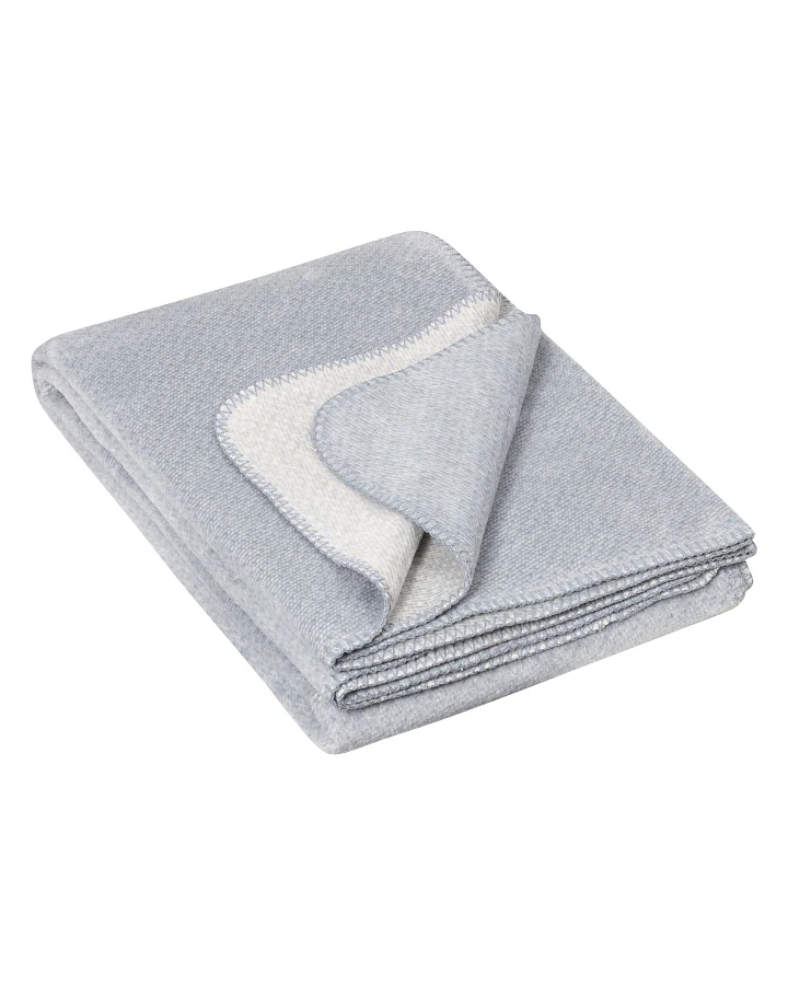Babydecke Bio-Baumwolle stahlblau-melange Maße 75 x 100 cm