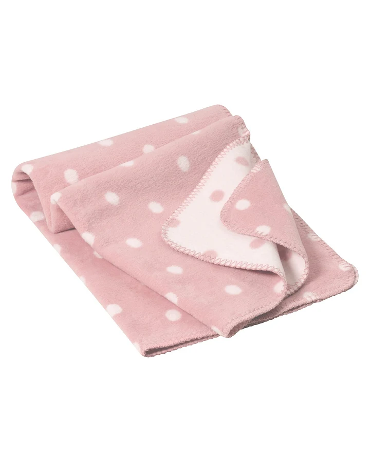 Babydecke Bio-Baumwolle blush-Punkte Maße 75 x 100 cm