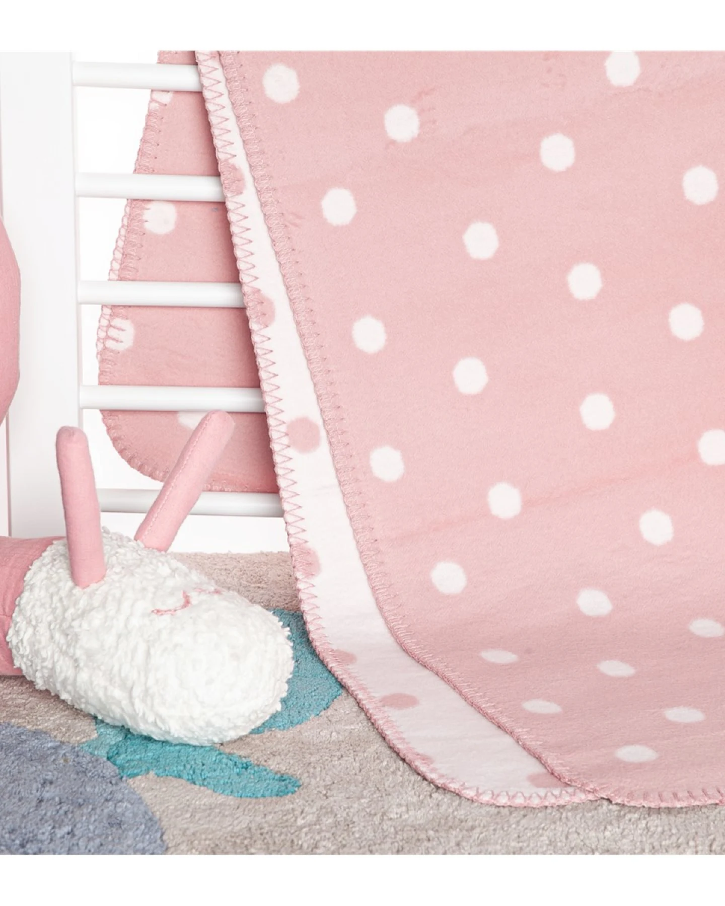 Babydecke Bio-Baumwolle blush-Punkte Maße 75 x 100 cm – Ansicht 2