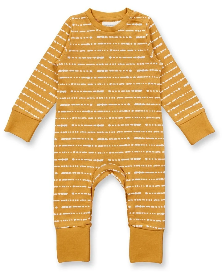 Sense Organics Baby und Kinder Schlafanzug mit Umschlagbündchen abstrakt Gr. 74 (6-9 Monate)