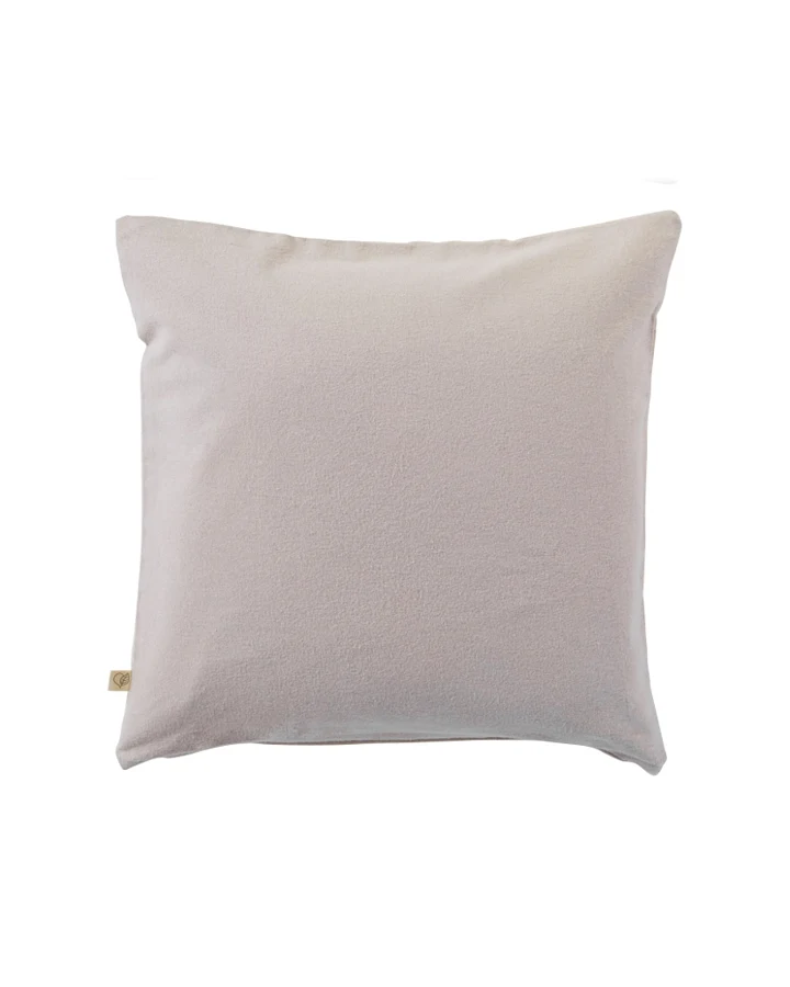 Kissenbezug Bio-Baumwolle Biber-Qualität grau Maße 40 x 40 cm