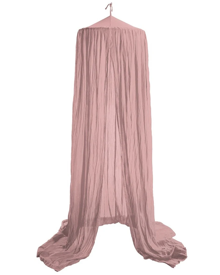 Betthimmel Baldachin Bio-Baumwolle dusty rose Länge 225 cm, Durchmesser 50 cm