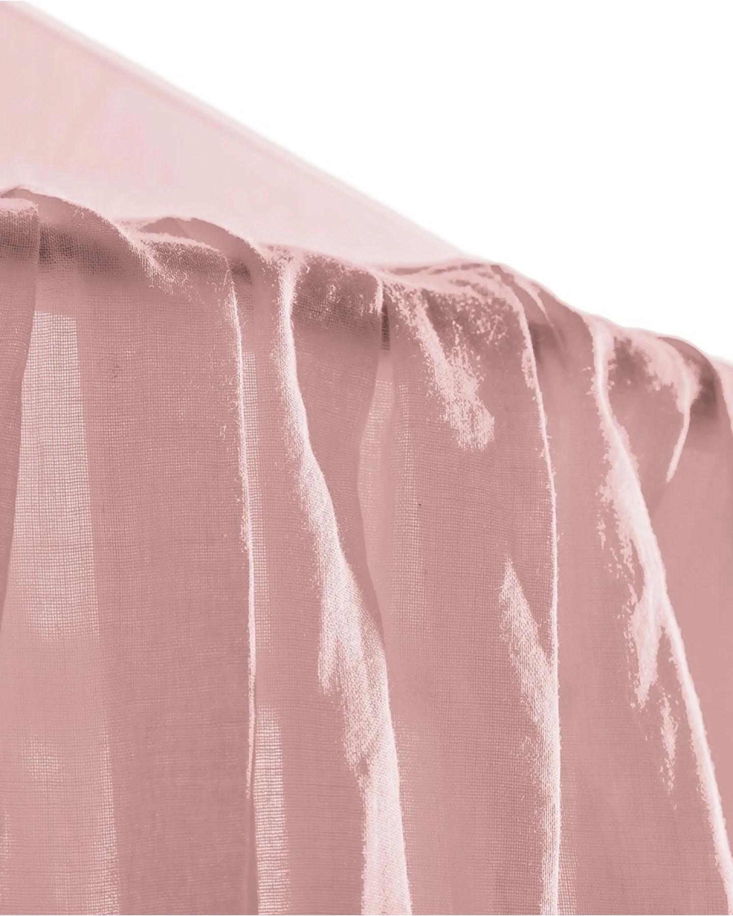 Betthimmel Baldachin Bio-Baumwolle dusty rose Länge 225 cm, Durchmesser 50 cm – Ansicht 2