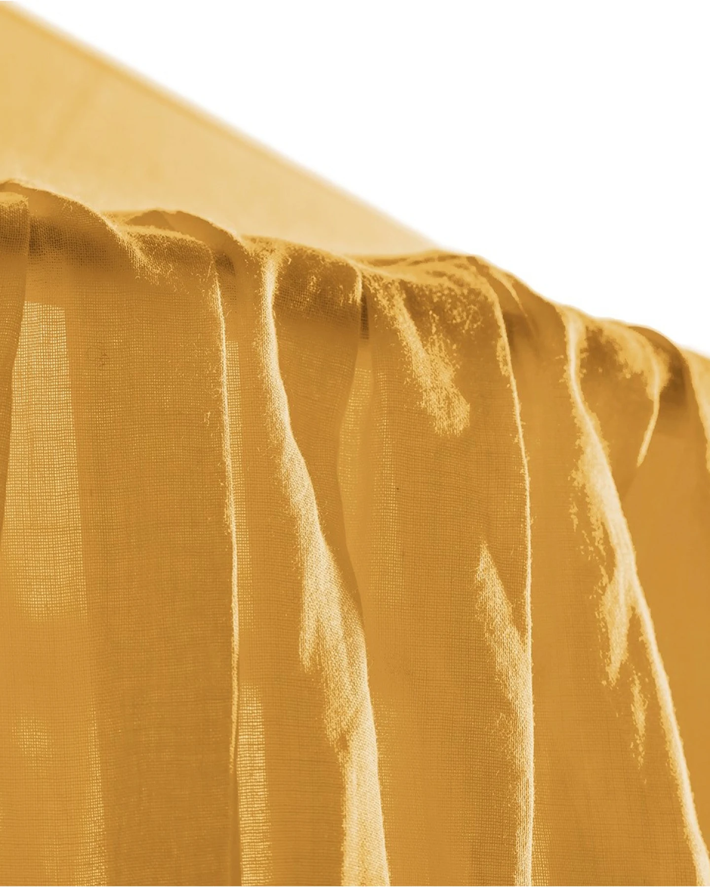 Betthimmel Baldachin Bio-Baumwolle gold curry Länge 225 cm, Durchmesser 50 cm – Ansicht 2