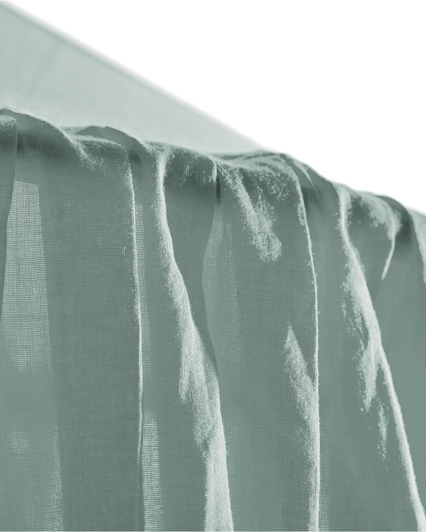 Betthimmel Baldachin Bio-Baumwolle dusty green Länge 225 cm, Durchmesser 50 cm – Ansicht 2