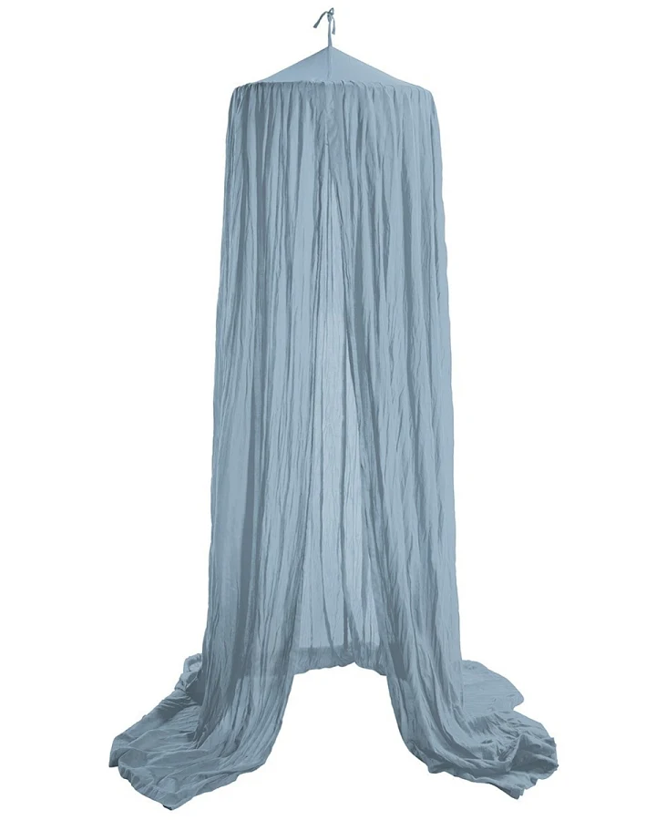Betthimmel Baldachin Bio-Baumwolle sassy blue Länge 225 cm, Durchmesser 50 cm