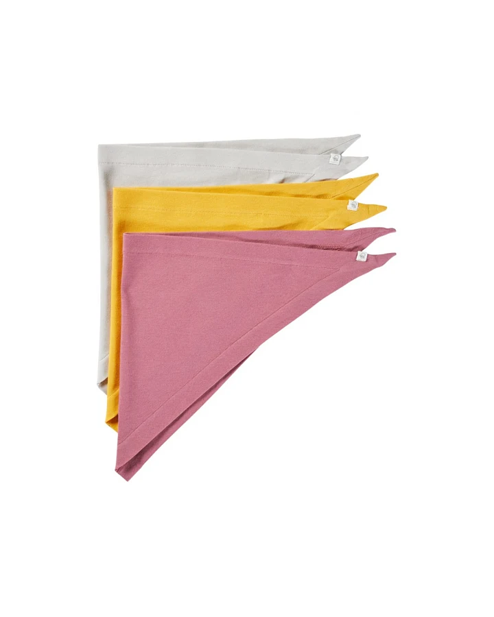 Baby und Kinder Dreieckstuch Bio-Baumwolle 3er Set beere Maße 60 x 30 cm